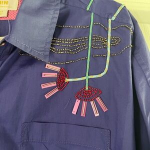 Maeve Oversized Beaded Shirt